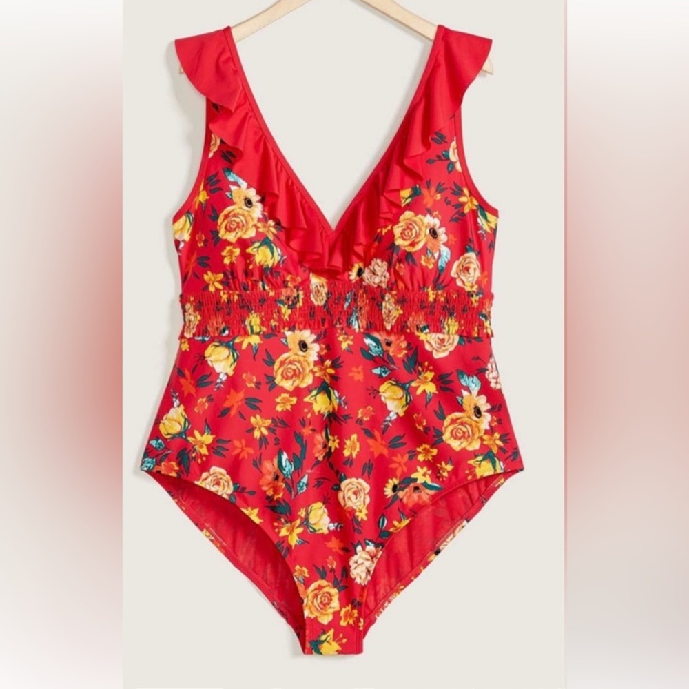One-Piece Swimsuit  size 3X With Ruffles color - In Every Story - Pennington’s